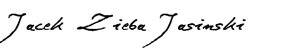 Jacek Zieba Jasinski font preview